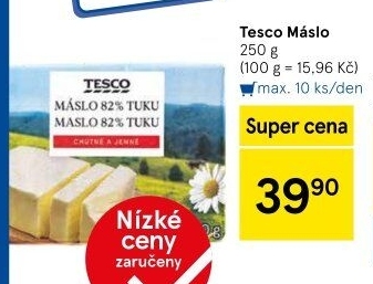 Máslo Tesco