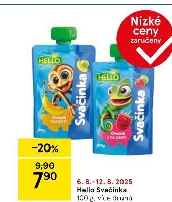 Ovocná kapsička Svačinka Hello