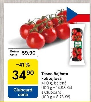 Rajčata koktejlová Tesco
