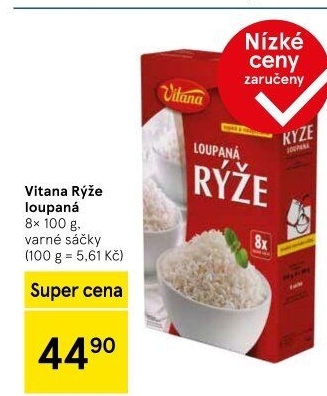 Rýže loupaná dlouhozrnná Vitana
