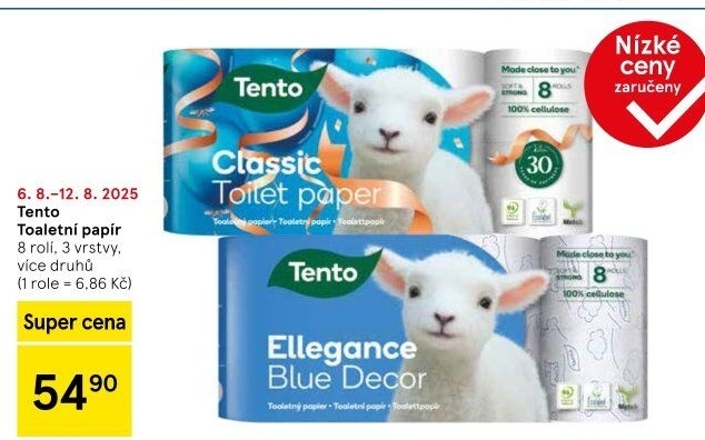 Toaletní papír 3vrstvý Tento