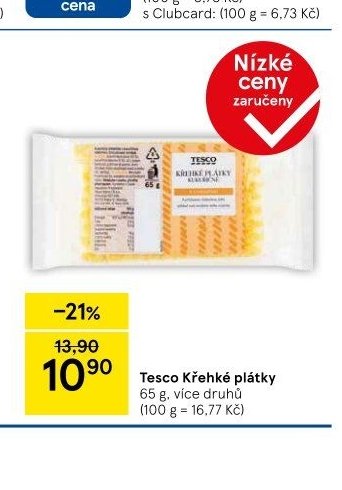 Tesco Křehké plátky