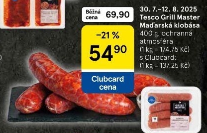 Klobásy maďarské Grill Master Tesco