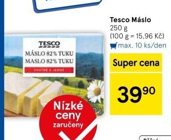 Máslo Tesco