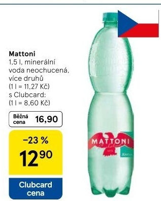 Přírodní voda Mattoni