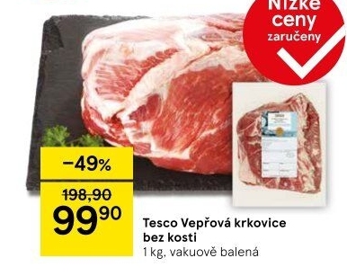 Vepřová krkovice bez kosti Tesco