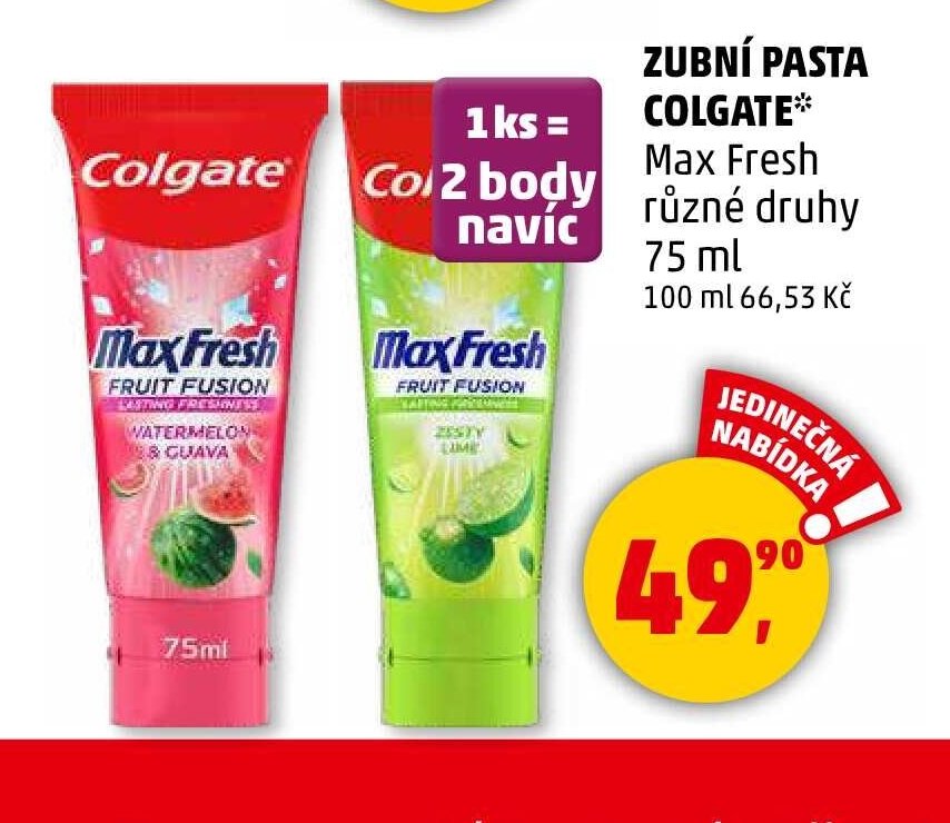 Zubní pasta Colgate Max Fresh různé druhy 75 ml