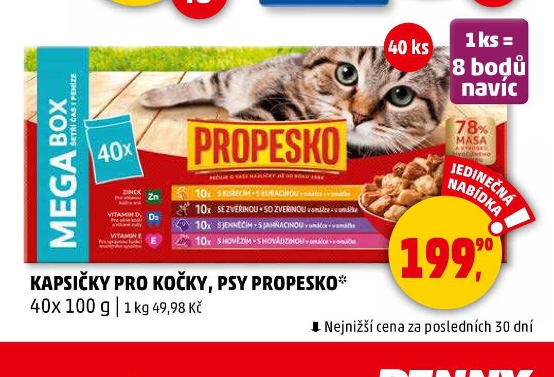 Kapsičky pro kočky, psy Propesko 40x 100 g