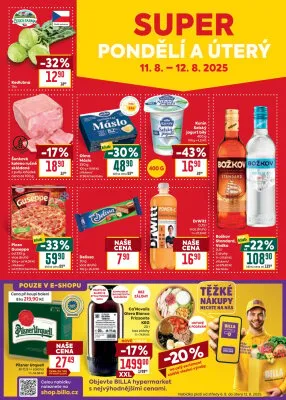 akční leták BILLA 6.8.2025-12.8.2025