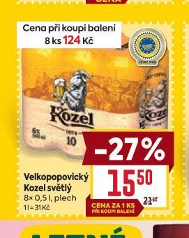 Velkopopovický Kozel světlý