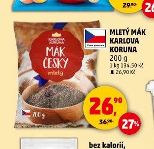 Mletý mák Karlova Koruna