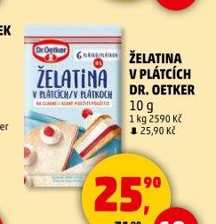Želatina v plátcích Dr. Oetker