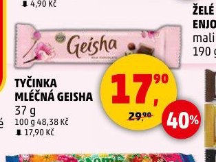 Tyčinka mléčná Geisha - Penny Market akcniletaky.com