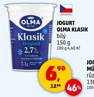 Bílý jogurt Klasik Olma