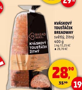 Chléb kváskový Tousťáček žitný Breadway