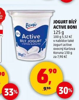 Jogurt bílý Active Boni