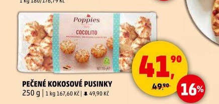 Kokosové pusinky Poppies