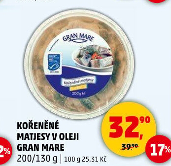 Matjesy kořeněné v oleji Gran Mare