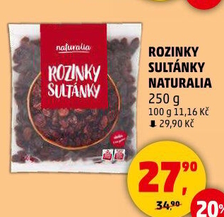 Rozinky Sultánky Naturalia