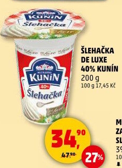 Šlehačka de luxe Mlékárna Kunín 40%