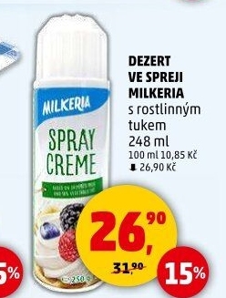 Šlehačka ve spreji Milkeria