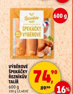 Špekáčky výběrové Řezníkův talíř