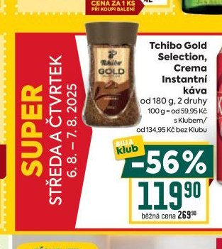 Tchibo Gold Selection, Crema Instantní káva