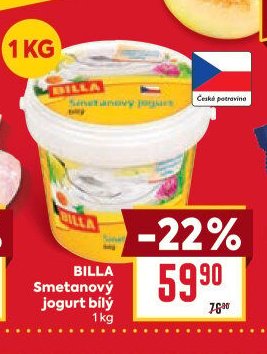 BILLA Smetanový jogurt bílý