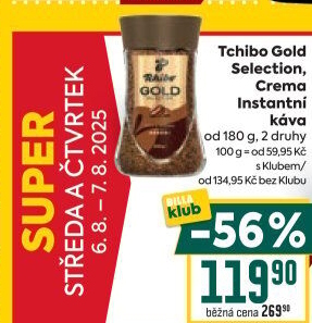 Instantní káva Tchibo Gold Selection