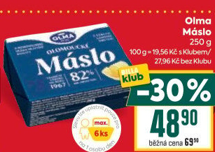 Máslo Olomoucké Olma