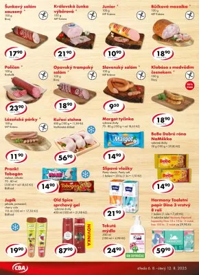 akční leták CBA 6.8.2025-12.8.2025