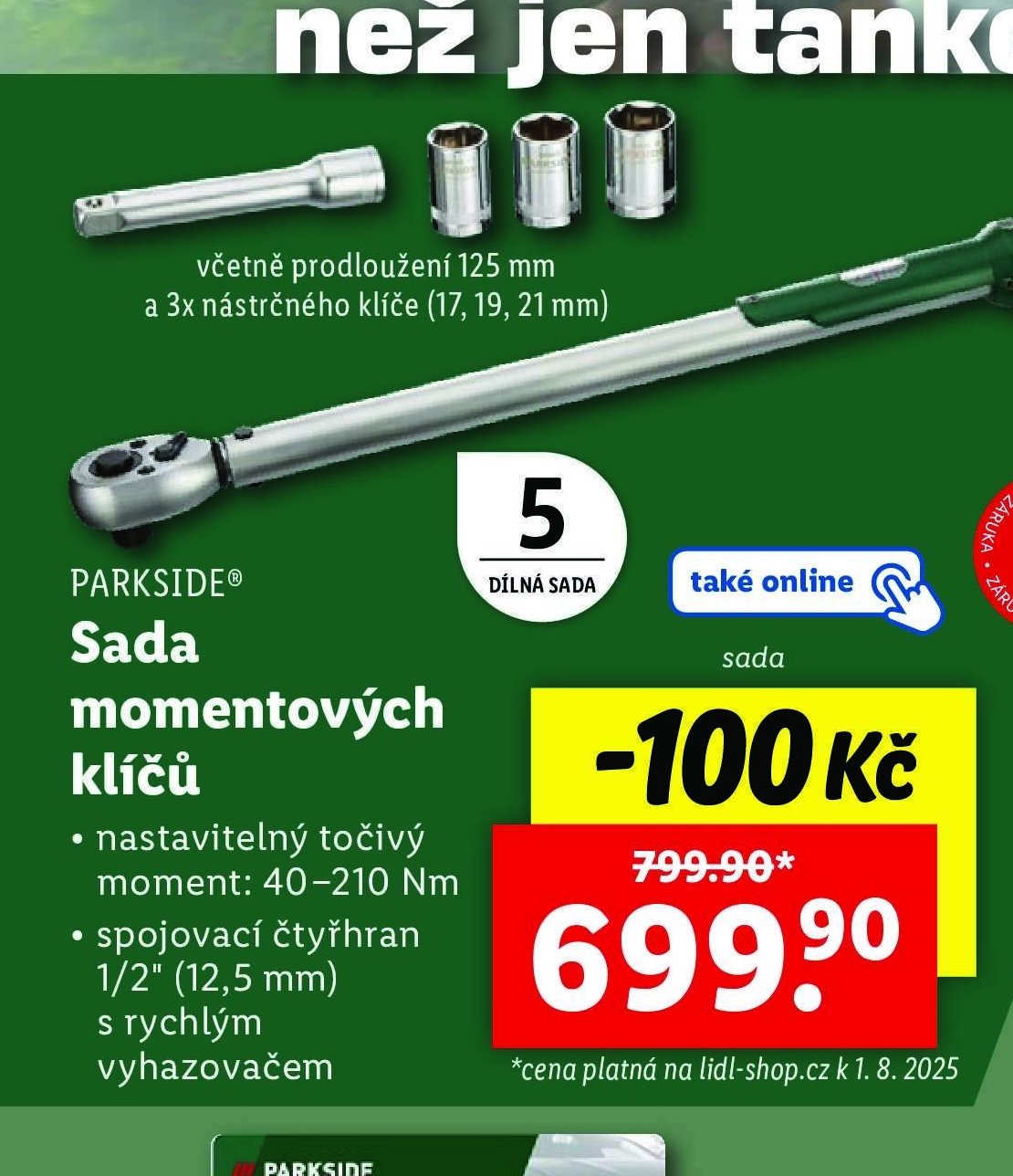 PARKSIDE Sada momentových klíčů