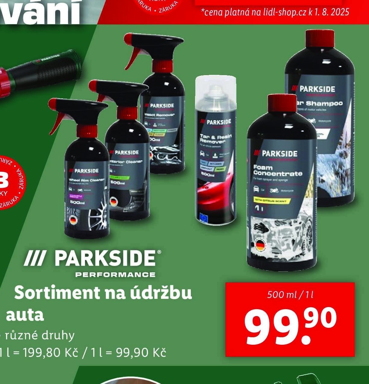 PARKSIDE PERFORMANCE Sortiment na údržbu auta
