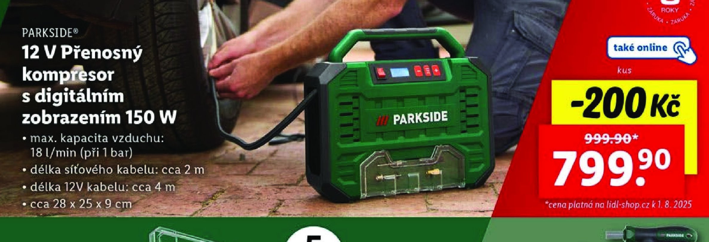 PARKSIDE 12 V Přenosný kompresor s digitálním zobrazením 150 W - Lidl akcniletaky.com