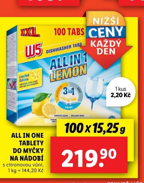 W5 ALL IN ONE TABLETY DO MYČKY