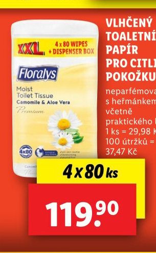 FLORALYS VLHČENÝ TOALETNÍ PAPÍR