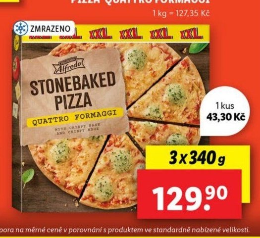 Alfredo Stonebaked Pizza Quattro Formaggi