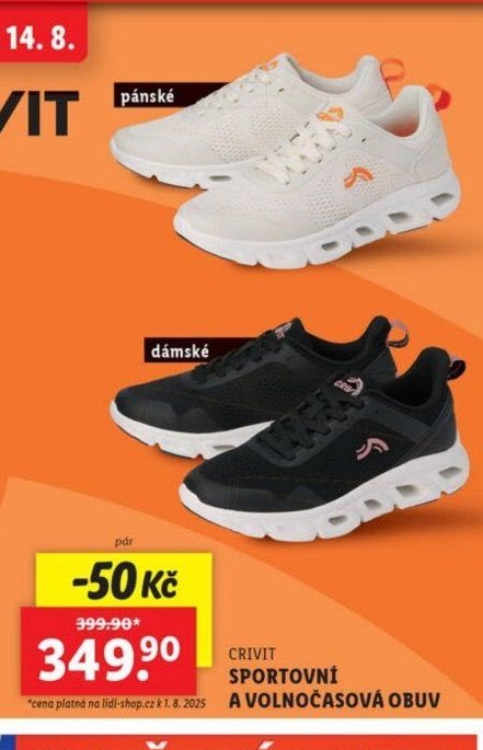 CRIVIT SPORTOVNÍ A VOLNOČASOVÁ OBUV