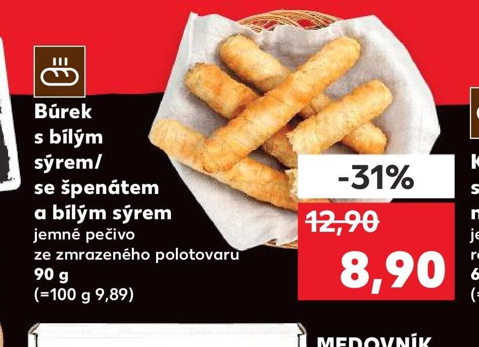 Bůrek s bílým sýrem / se špenátem a bílým sýrem 90 g