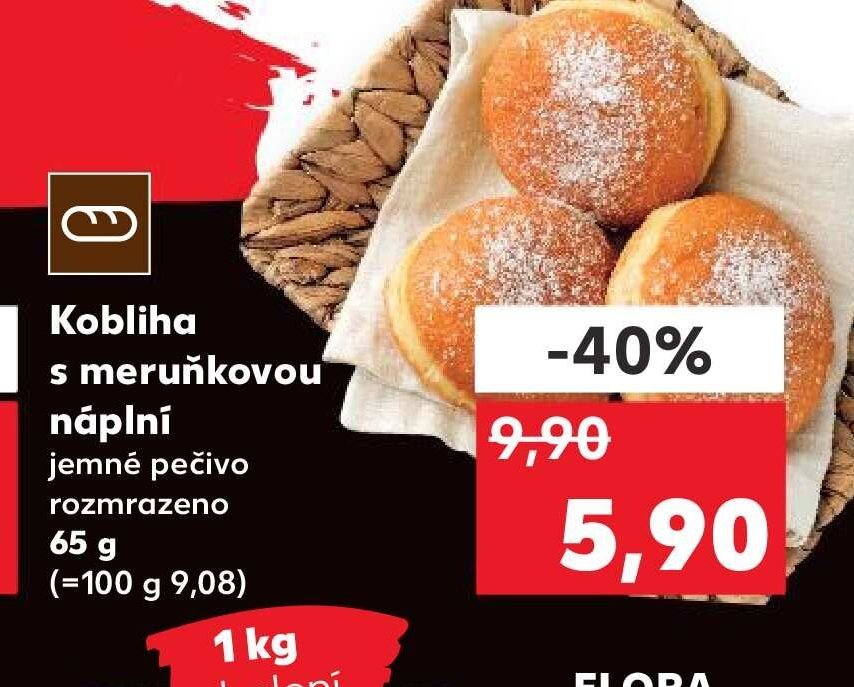 Kobliha s meruňkovou náplní 65 g