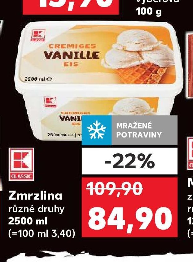 CREMIGES Zmrzlina různé druhy 2500 ml