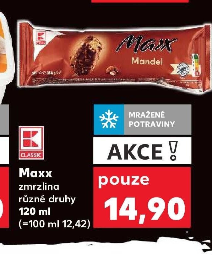 Maxx zmrzlina různé druhy 120 ml