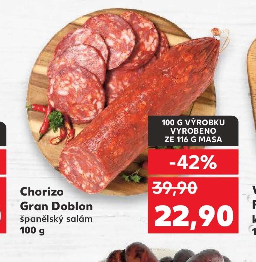 Chorizo Gran Doblon španělský salám - Kaufland akcniletaky.com