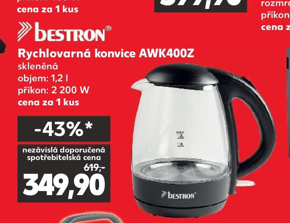 Bestron Rychlovarná konvice AWK400Z