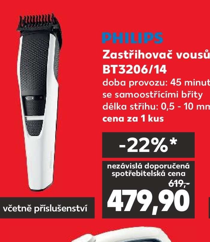 Zastřihovač vousů PHILIPS BT3206/14