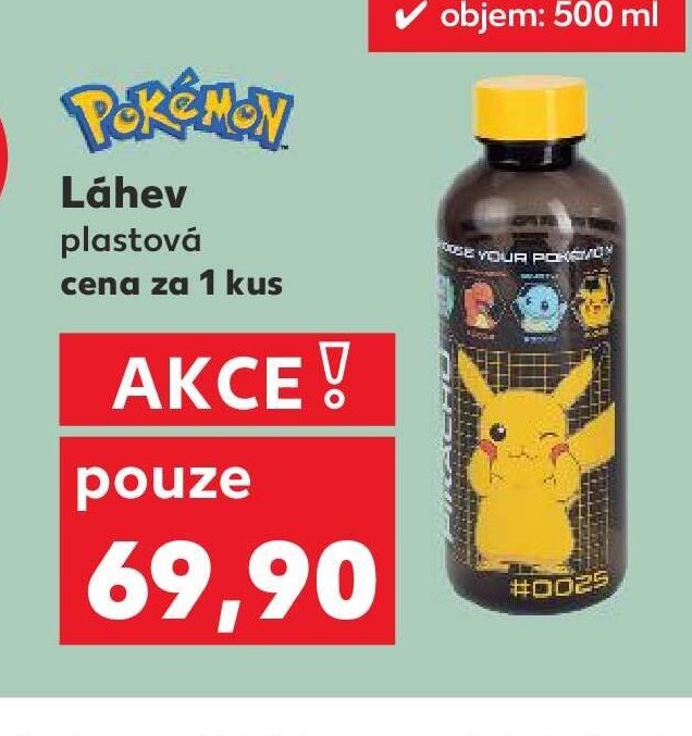 Láhev plastová Pokémon