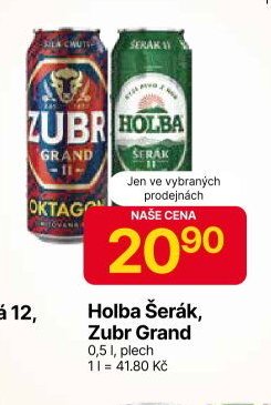 Holba Šerák, Zubr Grand - Hruška akcniletaky.com