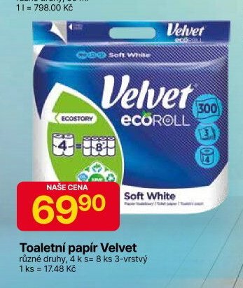 Toaletní papír Velvet