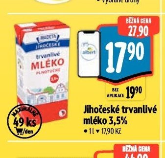 Jihočeské trvanlivé mléko 3,5%