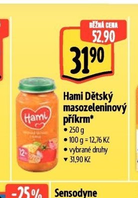 Hami Dětský masozeleninový příkrm